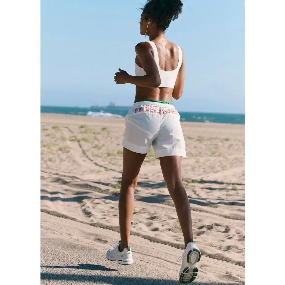Free people movement look back at it shorts white sporty XS